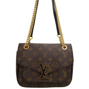 Louis Vuitton Monogram Leather Brown Passy Chain Shoulder Bag